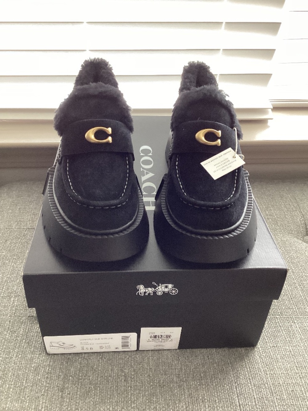 COACH Women's Leah Slip-On Platform Loafers, size 8.5